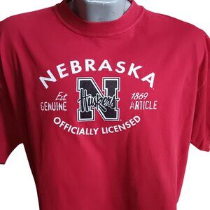 Men's XL Nebraska Huskers T-Shirt Big Red Officially Licensed AS Sports